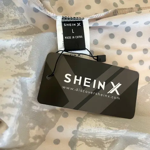 SHEIN X Cream Gown with Mock Neck Size L