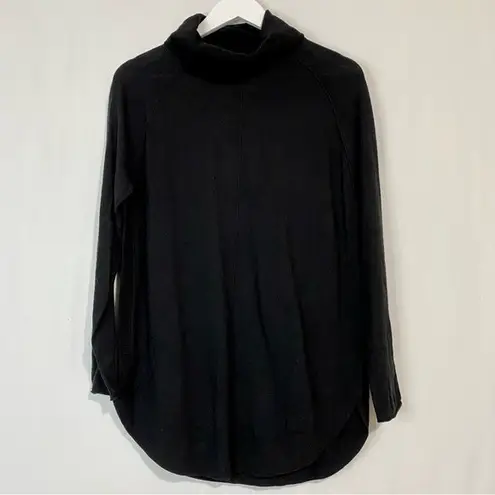 Caslon Women’s Cowl Neck Wool Blend Scoop Hem Sweater Black Size Small NWT