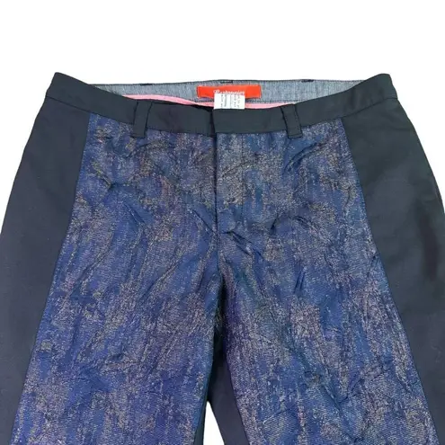 Cartonnier by Anthropologie Charlie Ankle Pants Front Panel Navy Size 4 Women's Black