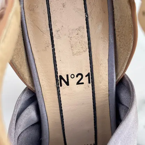 No. 21 women’s Lilla Swarovski Crystal-embellished satin knotted sandal size 36