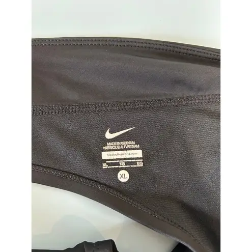 Nike  black bikini swim bottom size XL full coverage logo on back wide waistband