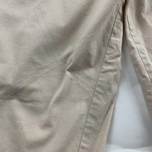 Johnny Was Tan Lightweight Poplin Wide Leg Cargo Pant 6
