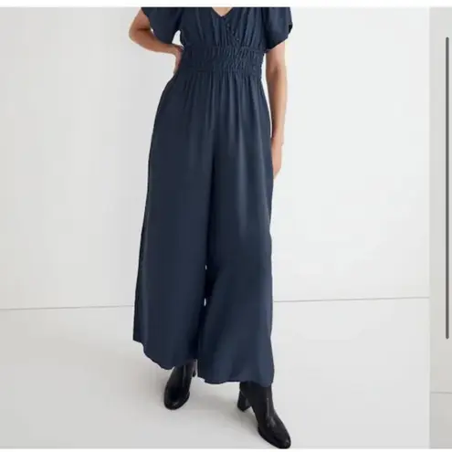 Madewell NWOT  Twill Wide-Leg Jumpsuit in Dark Baltic Navy Women’s size Medium