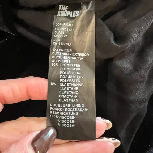 The Kooples Technical Fleece Ruched Mini Skirt Size FR 4 / Size 10/XL US NWT