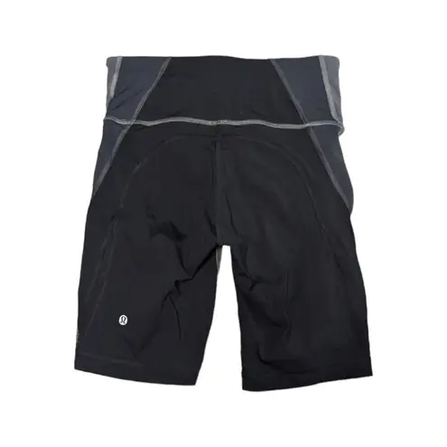 Lululemon  Colour Me Ombre Short Black Obsidian Titanium Biker Shorts Gray Mesh