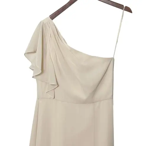 Marchesa Notte Cosenza Gown Women’s Size 10 Chiffon One Shoulder Flawed