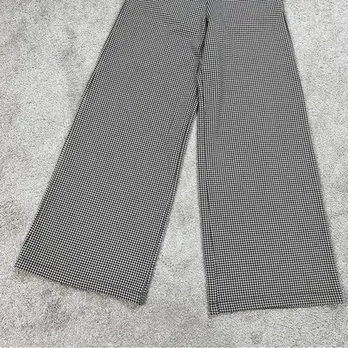 Bryn Walker Palazzo Soft Knit Pull On Pants Houndstooth Wide Leg Nero/Latte XXS