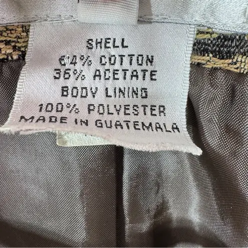 Newport News Vintage Floral Paisley Tapestry Topper Coat Tan Black 16