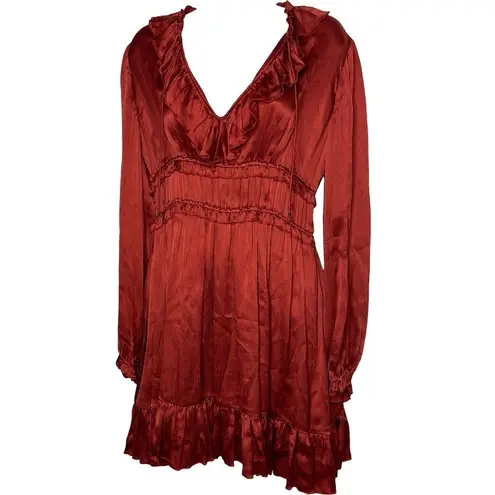 Ulla Johnson Callista Mini Dress in Rusted gold Crimson sz 4