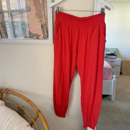 Pact Soft Organic Cotton Joggers in Size Medium Orange