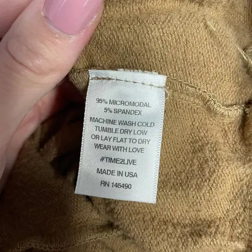 Electric & Rose Melrose Micromodal Hoodie Honey Tan Brown Size Medium