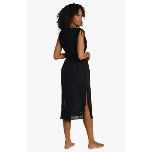 La Blanca ππ Island Fare Cover-Up Midi Dress ~ Black Small NWT
