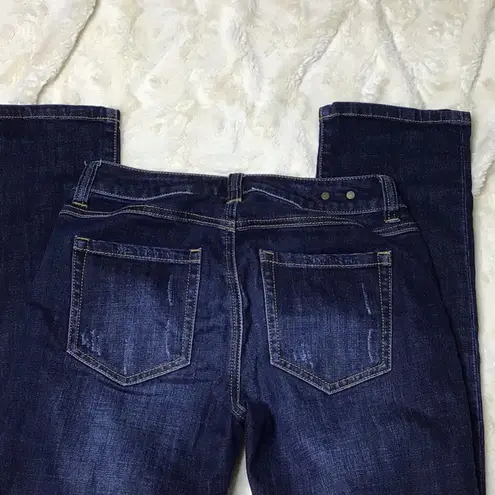 CAbi C35.  High waisted Straight leg distressed. Size 0. NWOT