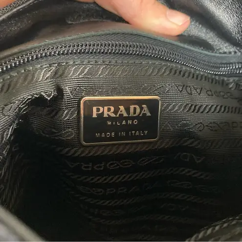 Prada Authentic  Crossbody Grey tweed wool and fur NEW Condition! Herringbone