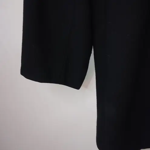 Kasper 12 Black Long Lined Dress Suit Jacket Funeral Gold