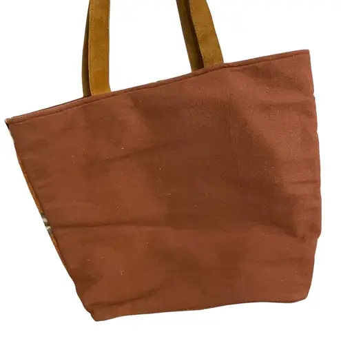 Panache Aztec Tote Bag Purse Wool Large Multicolor Rust Handwoven 19.5in x 16in Orange
