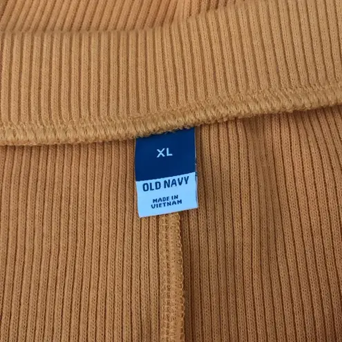 Old Navy Pull-On Rib-Knit Maxi Skirt (Sz XL) Tangerine Orange NWT