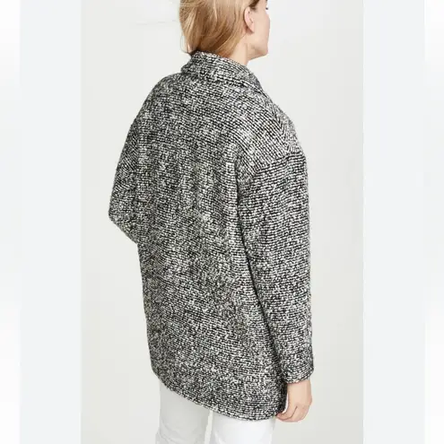 Hatch The Bristol Boucle Wool Coat Black Knit Double Breasted Sz 3 US 10