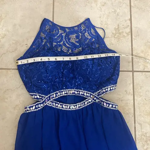 Sparkly Blue Prom Dress Size 6