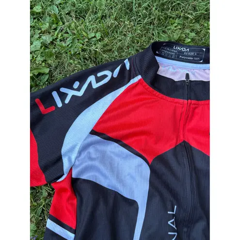 LIXADA Pro Functional Cycling Jersey Women's Short Sleeve Black Red EU S