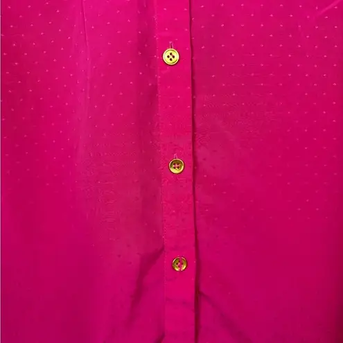 Jones New York Jones New‎ York Collection 6 Petite Pink Textured Button Up Collared Shirt 6P