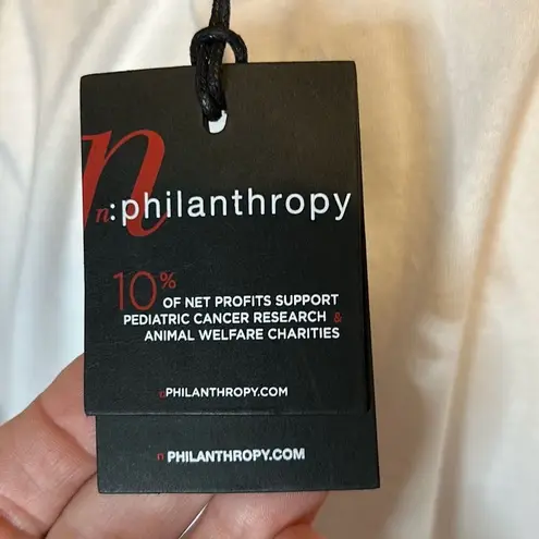 🆕 n: philanthropy Harlow distressed BFF white tshirt XS BIN G