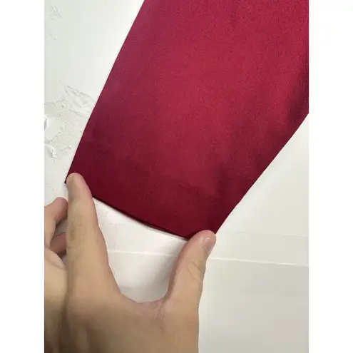 Style Works Women’s Size 14 Red Long Button Front Embroidered Dress Coat Jacket