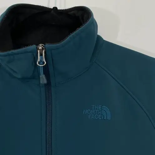 The North Face  Fleece Softshell Full Zip Up Teal Jacket Women's Size M