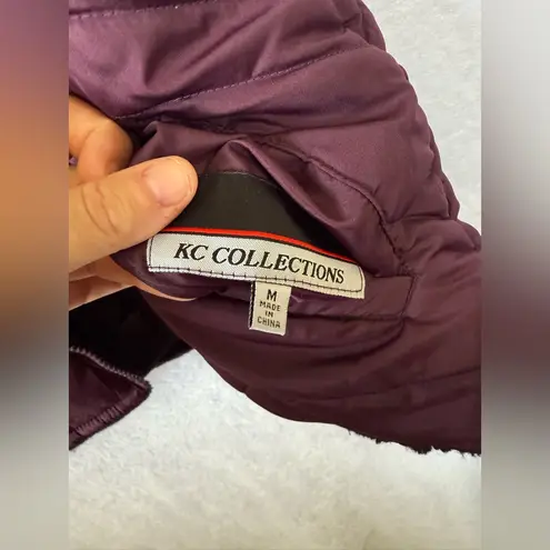 Y2K KC Collections size medium purple black reversible puffer vest