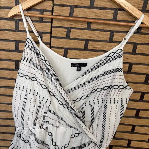 C. Luce C. Luce White Beaded Romper Size Large