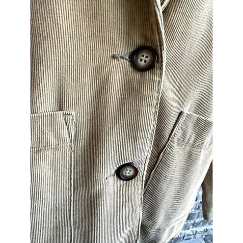 Vintage Willow Ridge Corduroy Jacket Sz 6P Petite Tan Button Front Pock…