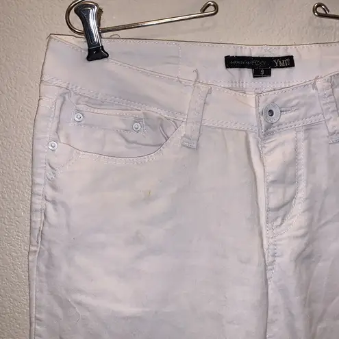 Ymi  Foxy white bottom side zip super skinny jeans