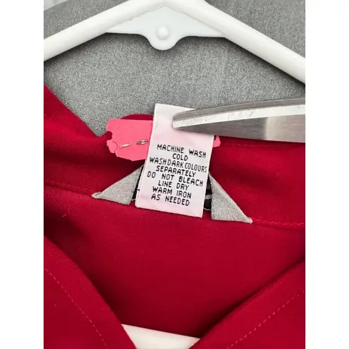 Vintage 90s Y2K Stonebridge Faux Suede Red Jacket & Skirt Set | Plus Size 20W