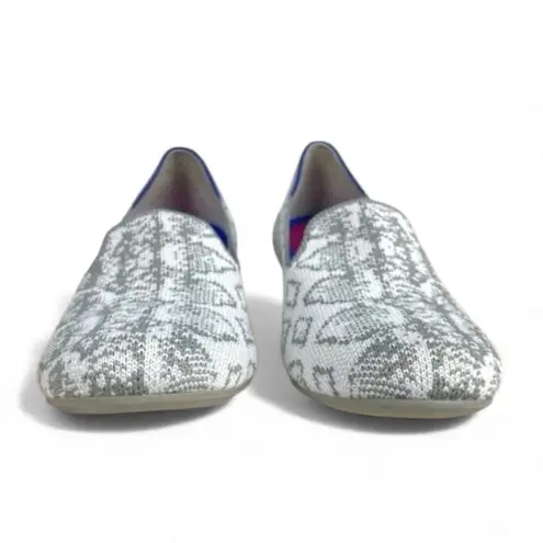 Rothy's The Loafer Ivory Grey Snake New Years Snakeskin Limited Edition Flats 6