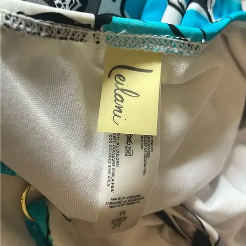 Leilani Floral Paisley Blue Black White One