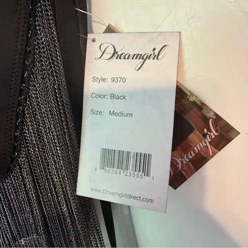 Dreamgirl Black Dress for Party Club Rave by Dreamgirls Fringe Cutouts Mini Skirt Costume