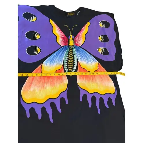 Batik Halus Puri Kencana Purple Butterfly Dress Black Size L