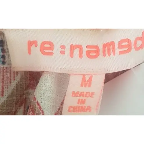 re:named Dress Maxi Halter Tribal Boho Bohemian Autumn Fall Flowy Size Medium