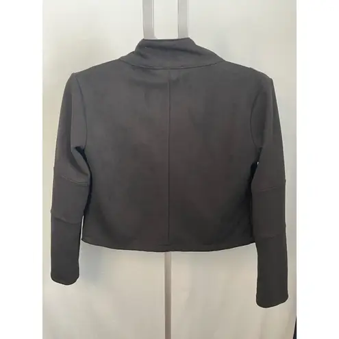 Soho Apparel Black Moto Jacket Size M Lightweight Cropped Gold Accents B11