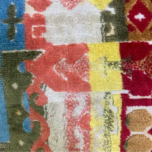 Vtg Women's Purse Colorful Textured Material‎ Middle Snap Closure Boho