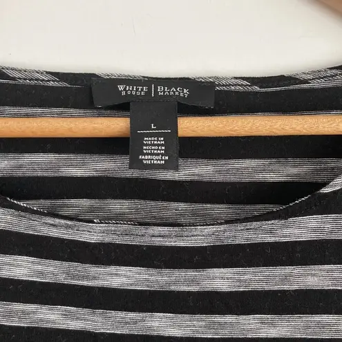 White House | Black Market WHBM | Striped Long Sleeve with Lace sz Large