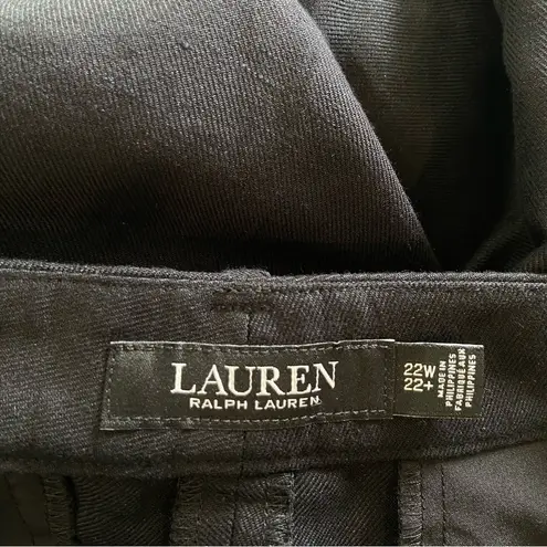 Ralph Lauren Lauren  Black Pleated Wide Leg Trousers NWT Size 22W