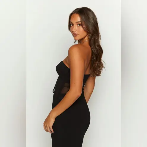 Beginning Boutique Jacqulin Black Strapless Top Size US4