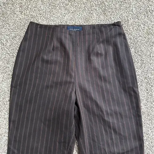 Piazza Sempione brown pinstripe wool/silk blend dress pants size 42