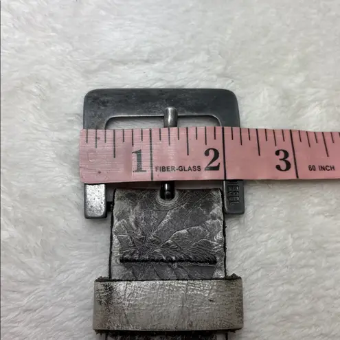 Diesel Vintage 90 Gray Leather Belt Size 90/36"