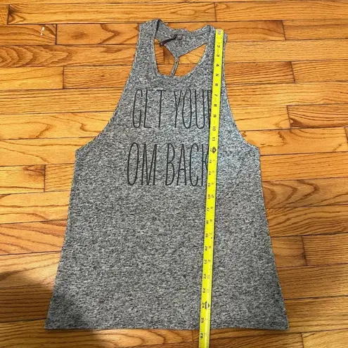 Sweaty Betty  Gray "Get Your Om Back" Racerback Tank Top Size XS