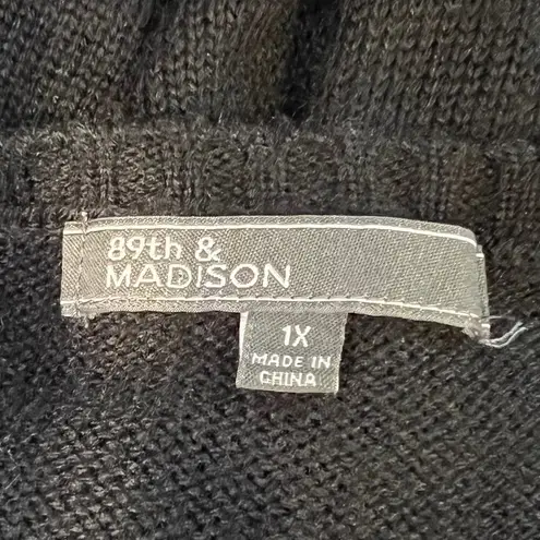 89th & Madison Women’s Ugly Christmas Sweater Size 1X Black