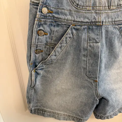 Like New Vintage Polo Jeans Co Ralph Lauren Overall Shorts Blue