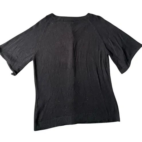 Karen Kane Cardigan Black Shiny Sparkle Buttons Size S