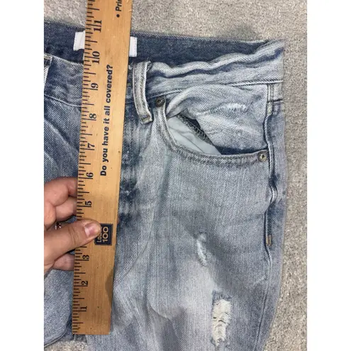 Pistola Cassie Mid Rise Straight Leg Jeans 24 Light Wash Distressed Festival